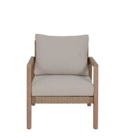 Garden Pleasure Loungegruppe SAN MATEO beige, braun Holz, 4-teilig