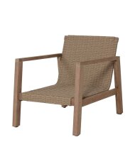 Garden Pleasure Loungegruppe SAN MATEO beige, braun Holz, 4-teilig