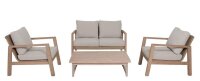 Garden Pleasure Loungegruppe SAN MATEO beige, braun Holz,...