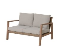 Garden Pleasure Loungegruppe SAN MATEO beige, braun Holz, 4-teilig