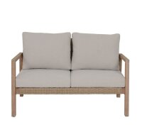 Garden Pleasure Loungegruppe SAN MATEO beige, braun Holz, 4-teilig