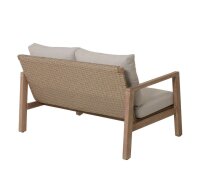 Garden Pleasure Loungegruppe SAN MATEO beige, braun Holz, 4-teilig
