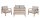 Garden Pleasure Loungegruppe SAN MATEO beige, braun Holz, 4-teilig