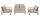Garden Pleasure Loungegruppe SAN MATEO beige, braun Holz, 4-teilig