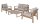 Garden Pleasure Loungegruppe SAN MATEO beige, braun Holz, 4-teilig