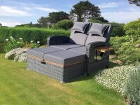 Garden Pleasure Sonnenliege BARI anthrazit Stahl