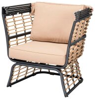 Garden Pleasure Loungesessel PAROS, schwarz Metall