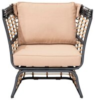 Garden Pleasure Loungesessel PAROS, schwarz Metall