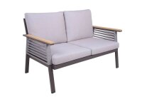 Garden Pleasure Loungegruppe DENIA beige, braun Metall,...