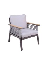 Garden Pleasure Loungegruppe DENIA beige, braun Metall, 12-teilig