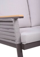 Garden Pleasure Loungegruppe DENIA beige, braun Metall, 12-teilig