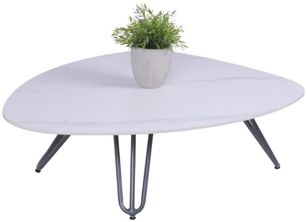 Garden Pleasure SILENA Beistelltisch rechteckig Stein grau 110,0 x 88,0 x 31,5 cm, 1 St.