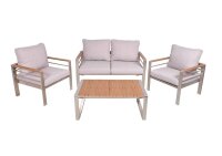 Garden Pleasure Loungegruppe FLORENCE hellgrau, braun...