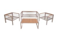 Garden Pleasure Loungegruppe FLORENCE hellgrau, braun...