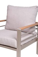 Garden Pleasure Loungegruppe FLORENCE hellgrau, braun Metall, 4-teilig