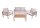 Garden Pleasure Loungegruppe FLORENCE hellgrau, braun Metall, 4-teilig