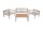 Garden Pleasure Loungegruppe FLORENCE hellgrau, braun Metall, 4-teilig