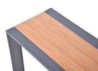 Garden Pleasure Sitzbank SILEA 305474 anthrazit, holz-optik natur Metall 180,0 cm