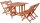 Garden Pleasure Sitzgruppe ANAHEIM, braun Holz, 5-teilig