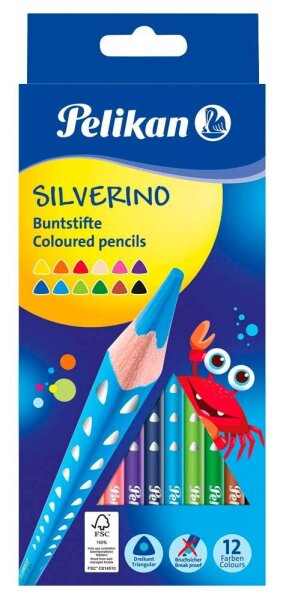 Pelikan SILVERINO Buntstifte farbsortiert, 12 St.