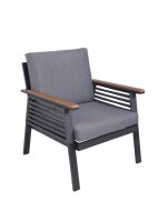 Garden Pleasure Loungegruppe DENIA grau, anthrazit Metall, 12-teilig