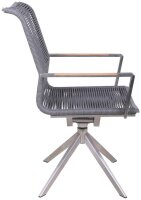 Garden Pleasure Gartenstühle mit Armlehnen RUBIERA anthrazit, Metall, 2 St.