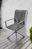 Garden Pleasure Gartenstühle mit Armlehnen RUBIERA anthrazit, Metall, 2 St.