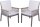 Garden Pleasure Gartenstühle mit Armlehnen DENIA beige, Metall, 2 St.