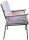 Garden Pleasure Gartenstühle mit Armlehnen DENIA beige, Metall, 2 St.