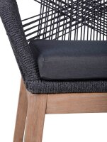 Garden Pleasure Sitzgruppe ARVADA/POMONA anthrazit, natur Holz, 5-teilig