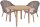 Garden Pleasure Sitzgruppe PUEBLO/ ARVADA taupe, natur Kunststoff, Holz, 3-teilig
