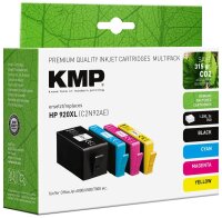 KMP  schwarz, cyan, magenta, gelb Druckerpatronen...