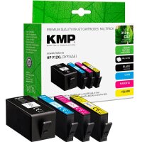 KMP  schwarz, cyan, magenta, gelb Druckerpatronen...