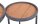 Garden Pleasure SILEA Beistelltische-Set rund Kunststoff anthrazit, 1 Set