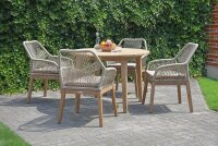 Garden Pleasure Sitzgruppe ARVADA/POMONA beige, natur Holz, 5-teilig