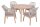 Garden Pleasure Sitzgruppe ARVADA/POMONA beige, natur Holz, 5-teilig