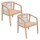 Garden Pleasure Gartenstühle BOGOTA beige, Holz, 2 St.