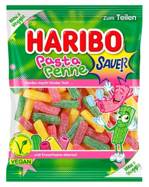 HARIBO Pasta Penne SAUER Fruchtgummi 160,0 g, 1 Pack
