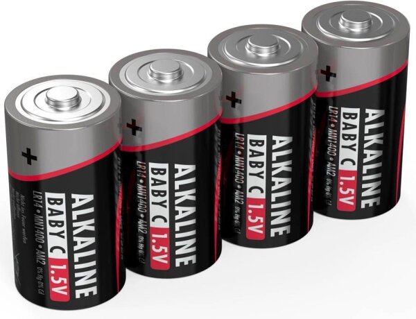 ANSMANN Batterien Red Alkaline Alkali-Mangan Baby C 1,5 V, 4 St.