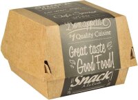 PAPSTAR Burger-Boxen Good Food braun, grau 9,0 x 9,0 cm,...