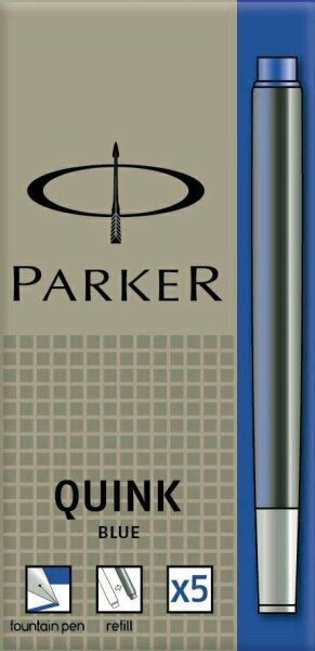 PARKER Tintenpatronen für Füller 1950384 blau, 5 St.