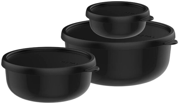 MEPAL Frischhaltedosen-Set Lumina 2.0 schwarz 0,25/0,75/1,5 l, 1 Set