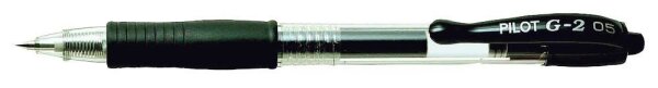 PILOT G2 Gelschreiber schwarz/transparent 0,3 mm, Schreibfarbe: schwarz, 1 St.