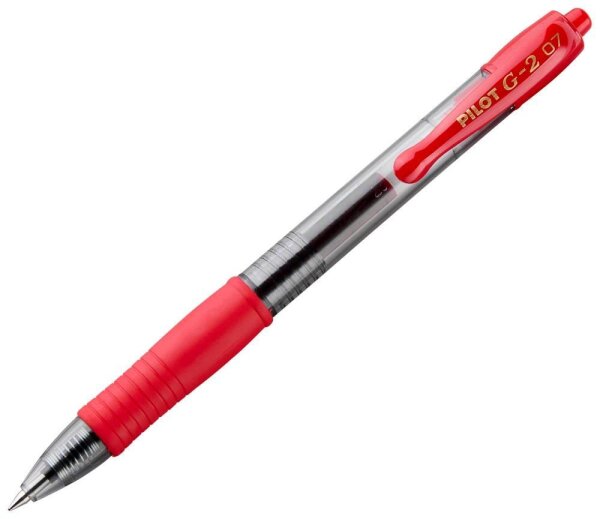 PILOT G2 Gelschreiber rot/transparent 0,4 mm, Schreibfarbe: rot, 1 St.
