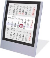 Tischkalender Einsteckkalender 2026/2027 grau/schwarz, 1...