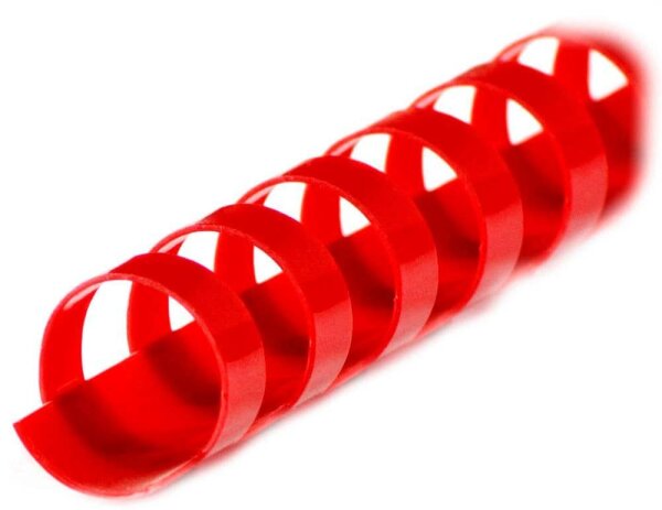 LMG Kunststoffbinderücken rot für 145 Blatt, 100 St.