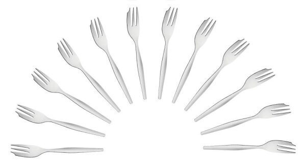 Amefa Kuchengabeln Scandinave silber poliert, 12 St.