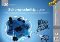 folia Scherenschnittpapier gummiert schwarz 105 g/qm 20...