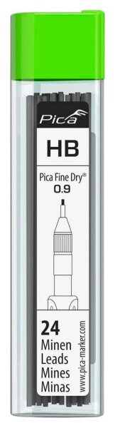 Pica Fine Dry 7030 Ersatzminen für Tieflochmarker-Bleistift grau HB 0,9 mm, 24 St.