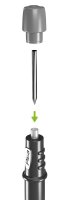 Pica Metal Dry 3030 inkl. Anreißnadel Tieflochmarker-Bleistift grün 2B 2,8 mm, 1 Set